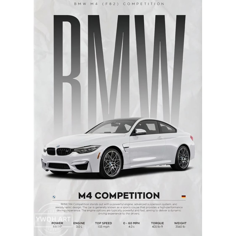 Modern Black Luxury Sports Car Mural Famous Competition Cars Canvas Art 8