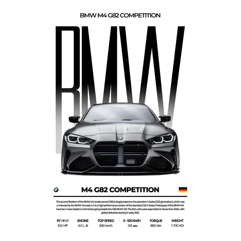 Modern Black Luxury Sports Car Mural Famous Competition Cars Canvas Art 20