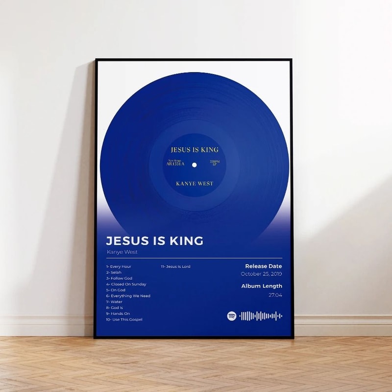 Kanye West Jesus Is King Aesthetic Poster Hip Hop Icon Canvas Art 6