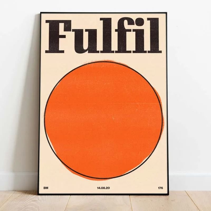 Modern Inspirational Quotes Poster Retro Typography Canvas Wall Art 15