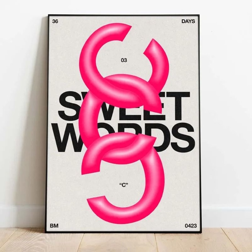 Modern Inspirational Quotes Poster Retro Typography Canvas Wall Art 24