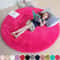 UltraSoft Fluffy Round Rug Shaggy Faux Fur Carpet For Girls Bedroom Nursery 1