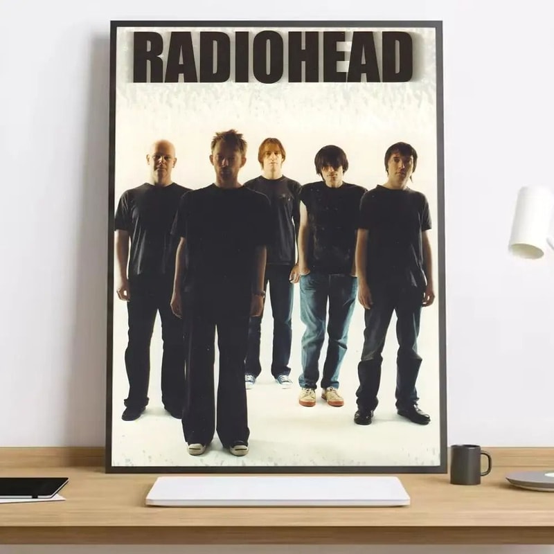 Radiohead In Rainbows Style Canvas Art Aesthetic Band Poster For Home Bar 6