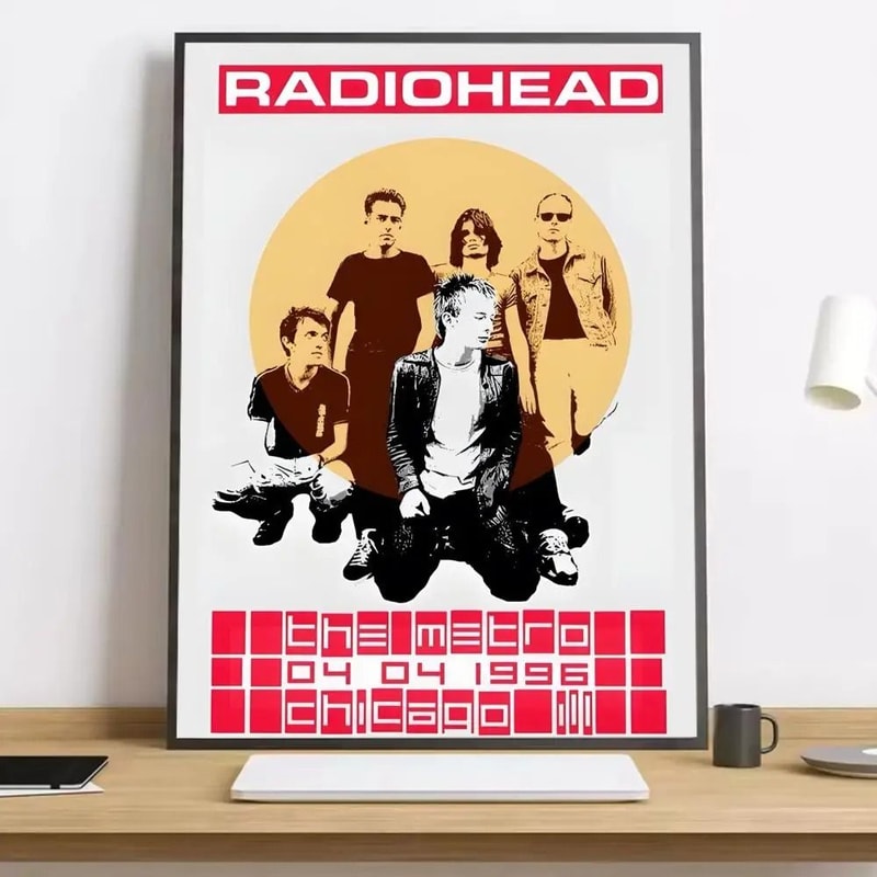 Radiohead In Rainbows Style Canvas Art Aesthetic Band Poster For Home Bar 17