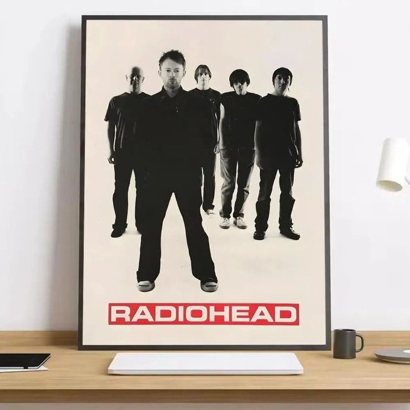 Radiohead In Rainbows Style Canvas Art Aesthetic Band Poster For Home Bar 18