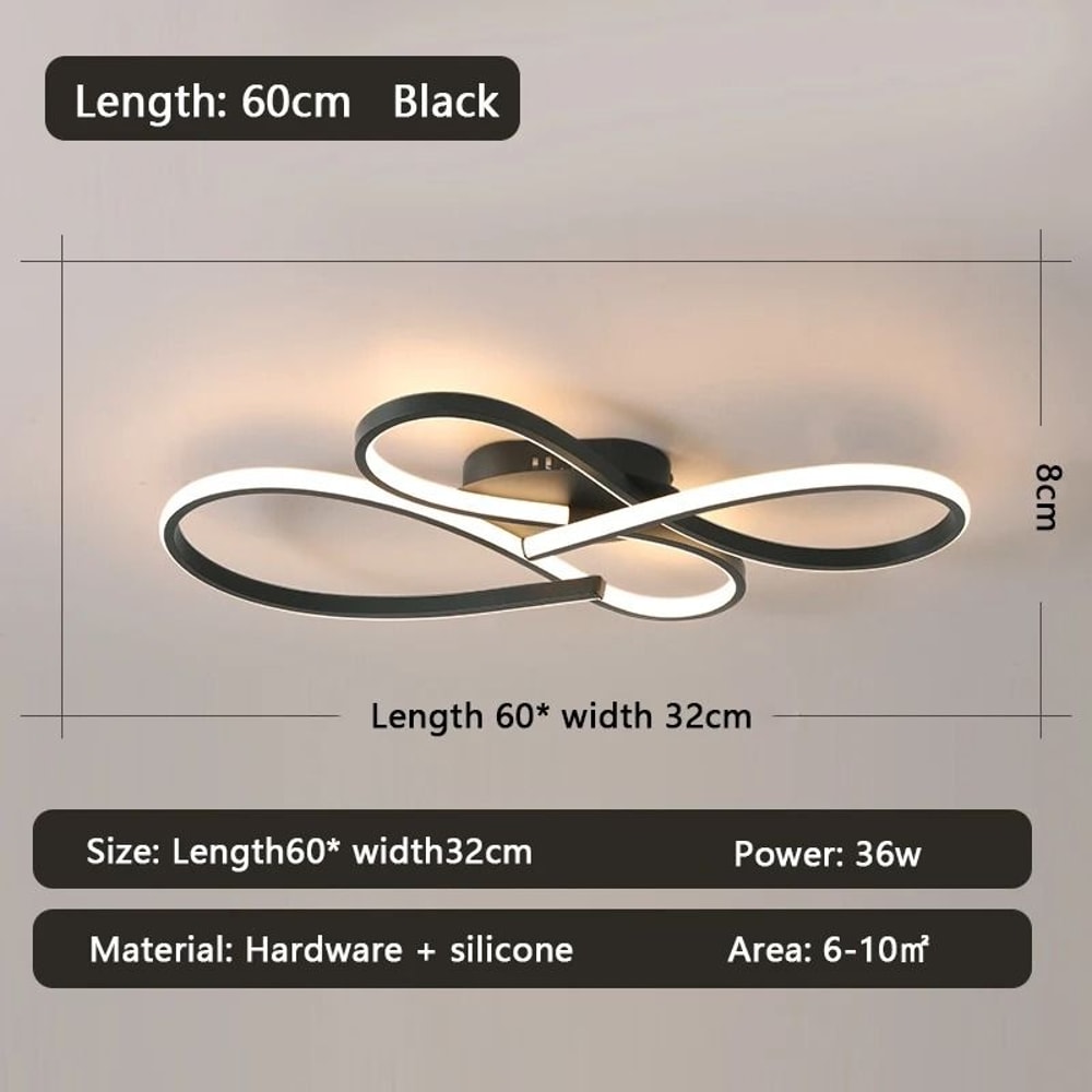 Modern Minimalist LED Ceiling Chandelier Nordic Ring Chandelier For Living Room Bedroom 6
