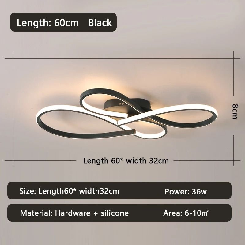 Modern Minimalist LED Ceiling Chandelier Nordic Ring Chandelier For Living Room Bedroom 6