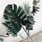 Artificial Monstera Palm Leaves Set Gold Green Silk Tropical Foliage 1