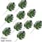 Artificial Monstera Palm Leaves Set Gold Green Silk Tropical Foliage 10