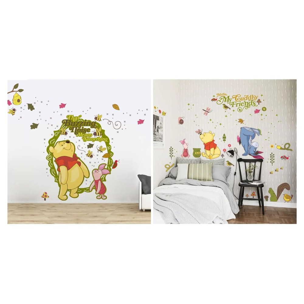Winnie The Pooh Bear Wall Sticker Classic Cartoon Nursery Kids Room Decor 12