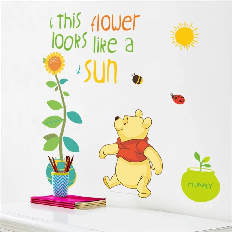 Winnie The Pooh Bear Wall Sticker Classic Cartoon Nursery Kids Room Decor 19