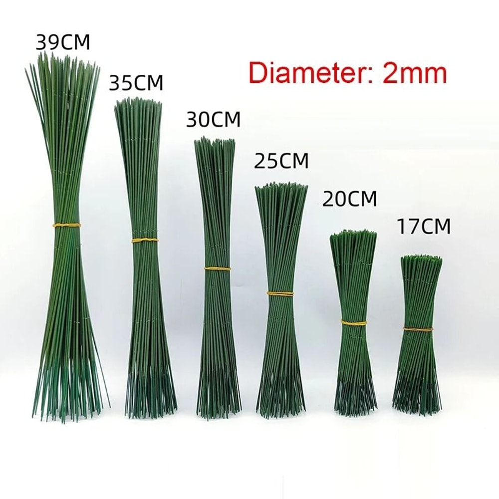 100 PCS Professional Artificial Flower Stems Flexible Floral Support Rods For DIY Crafts 2