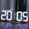 Modern 3D LED Digital Alarm Clock Smart Wall Desktop TimeDateTemp Display 0