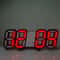 Modern 3D LED Digital Alarm Clock Smart Wall Desktop TimeDateTemp Display 12