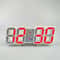 Modern 3D LED Digital Alarm Clock Smart Wall Desktop TimeDateTemp Display 13