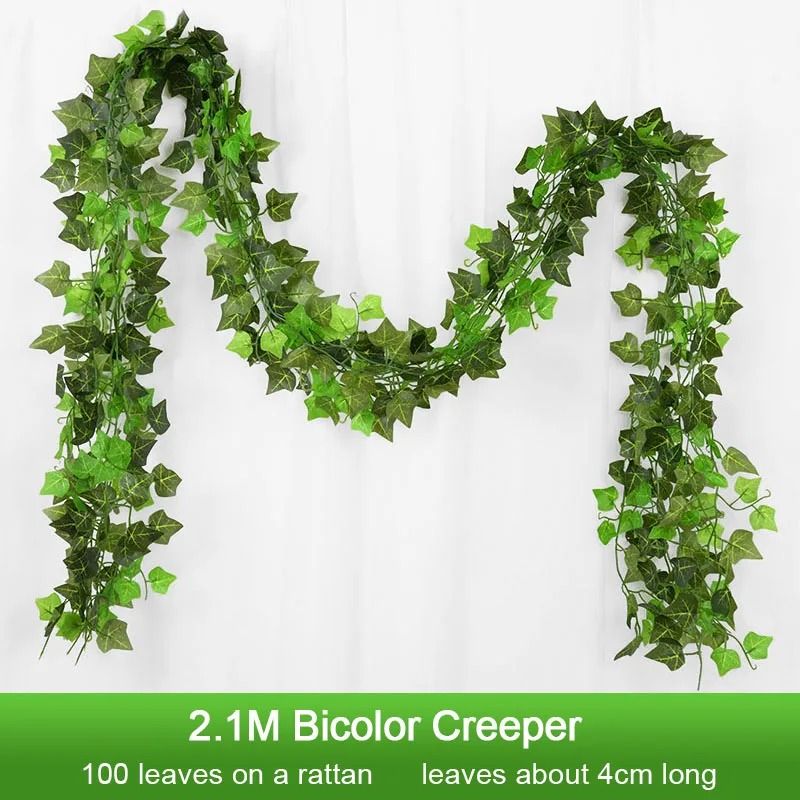 21M Artificial Green Ivy Garland Silk Hanging Vine For Home Wedding Decor 9