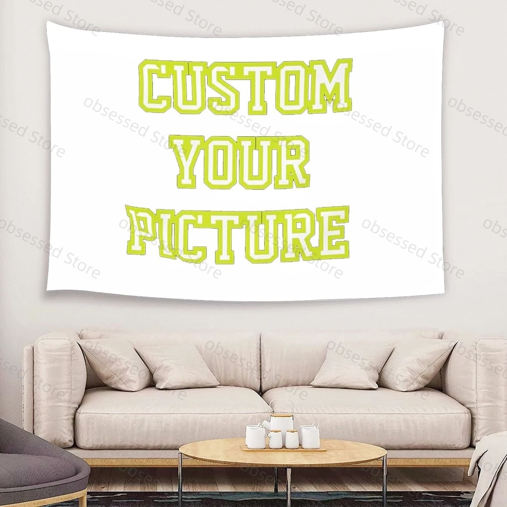 Custom Personalized Tapestry Bespoke Boho Wall Hanging Photo Blanket 1