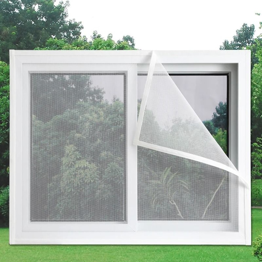 DIY SelfAdhesive Window Screen Net Custom Size Mosquito InsectProof Mesh 6