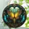 Butterfly Stained Glass Style Suncatcher Round Acrylic Window Art Wall Decor 16