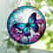 Butterfly Stained Glass Style Suncatcher Round Acrylic Window Art Wall Decor 8