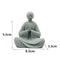 White Wishing Monk Statue Zen Oriental Buddhist Micro Landscape Ornament 7