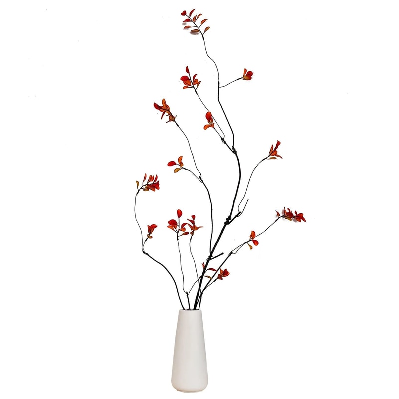 22Inch Artificial Autumn Branches Chinese Style Faux Plant For Home Hotel Decor 4