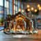 Transparent Nativity Scene Ornament Glossy Acrylic Christian Xmas Centerpiece 1
