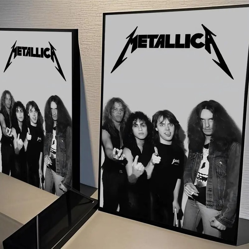 Metallica Classics Band Poster Heavy Metal Music Icon Wall Sticker For Living Room Bar 9