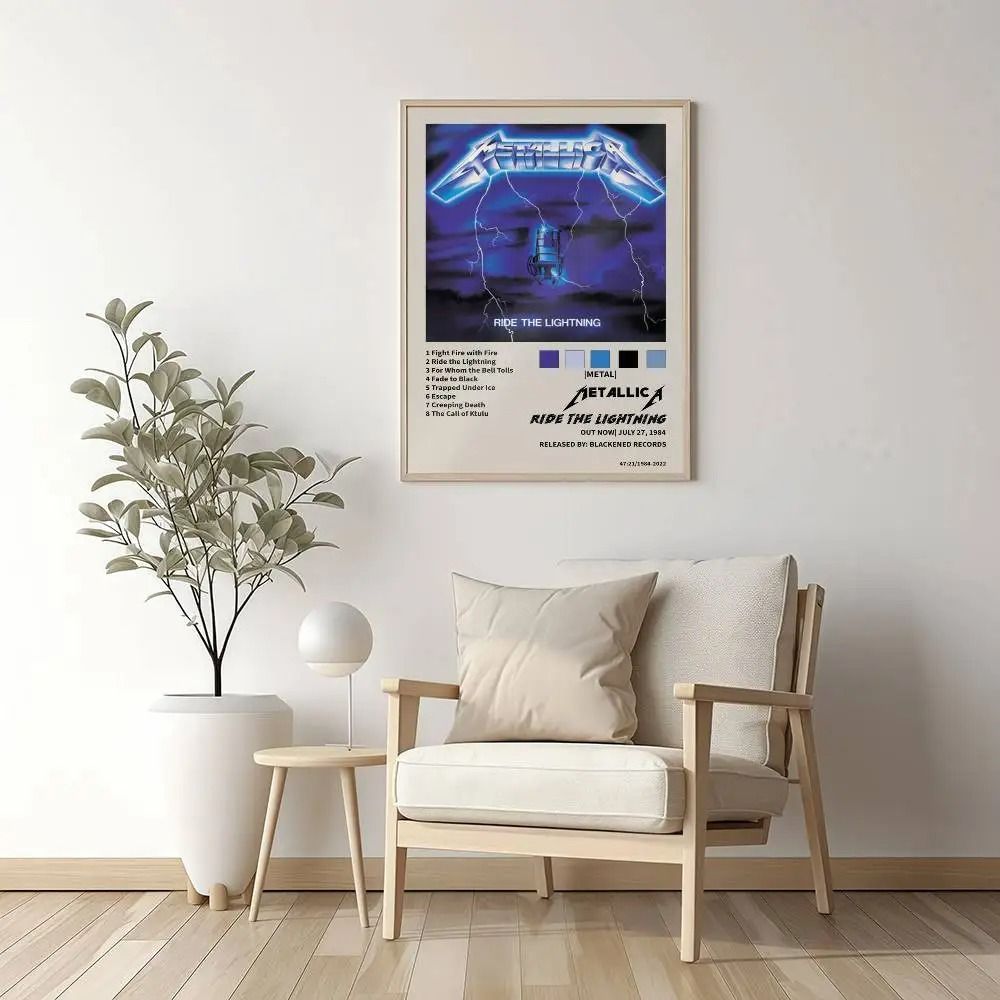 Metallica Classics Band Poster Heavy Metal Music Icon Wall Sticker For Living Room Bar 5