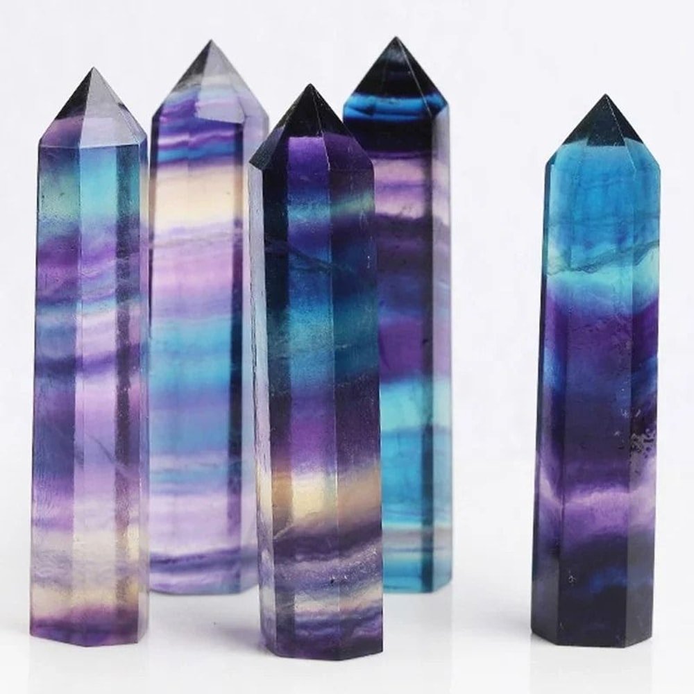 Natural Stone Crystal Point Wand Reiki Healing Mineral Decor For Witchcraft Meditation 15