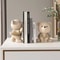 Cream Style Bear Bookend Figurine Cute Nordic Sculpture For Living Room Bookcase 6