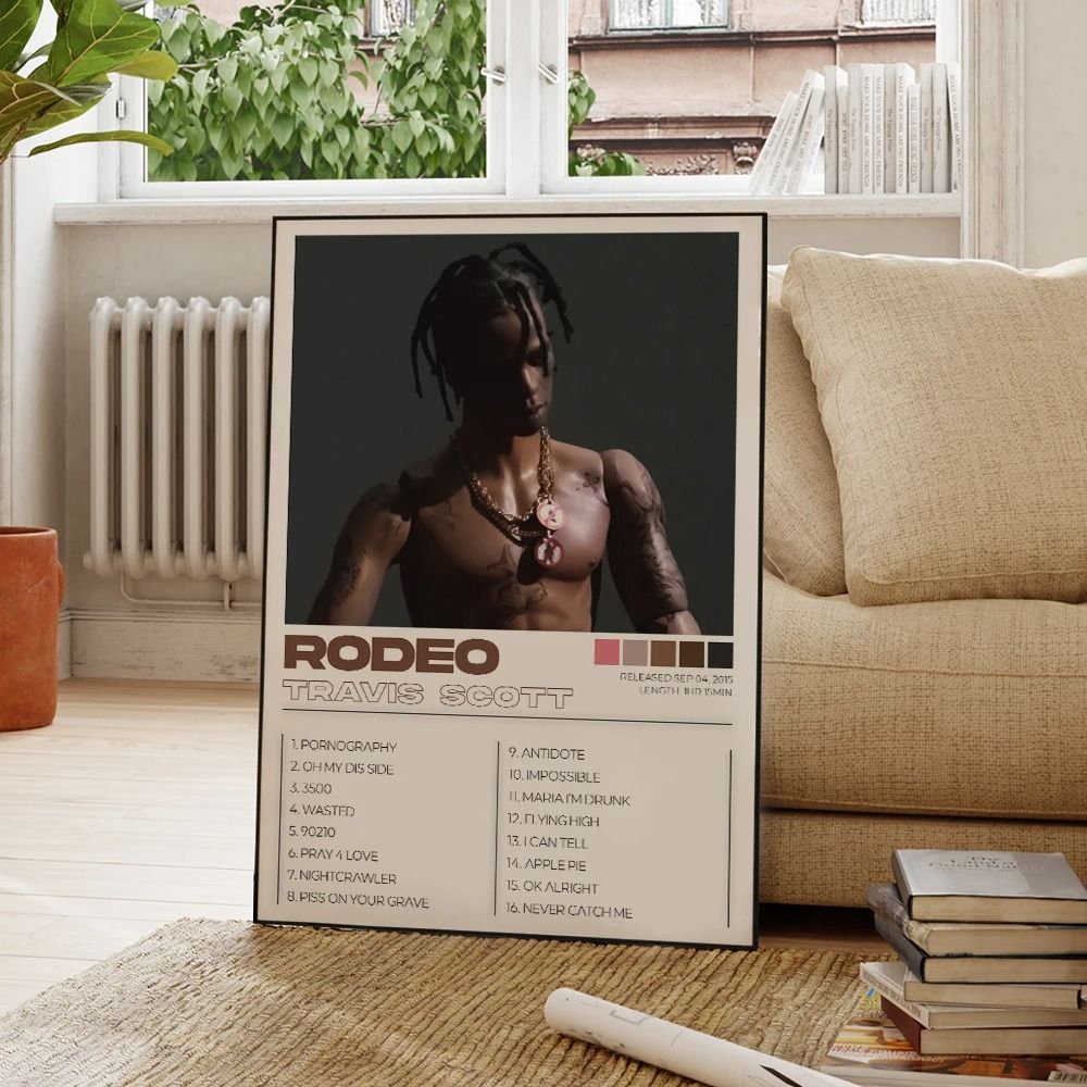 Travis Scott Album Art Canvas Set 3pcs Modern Music Rap Wall Art Posters 1