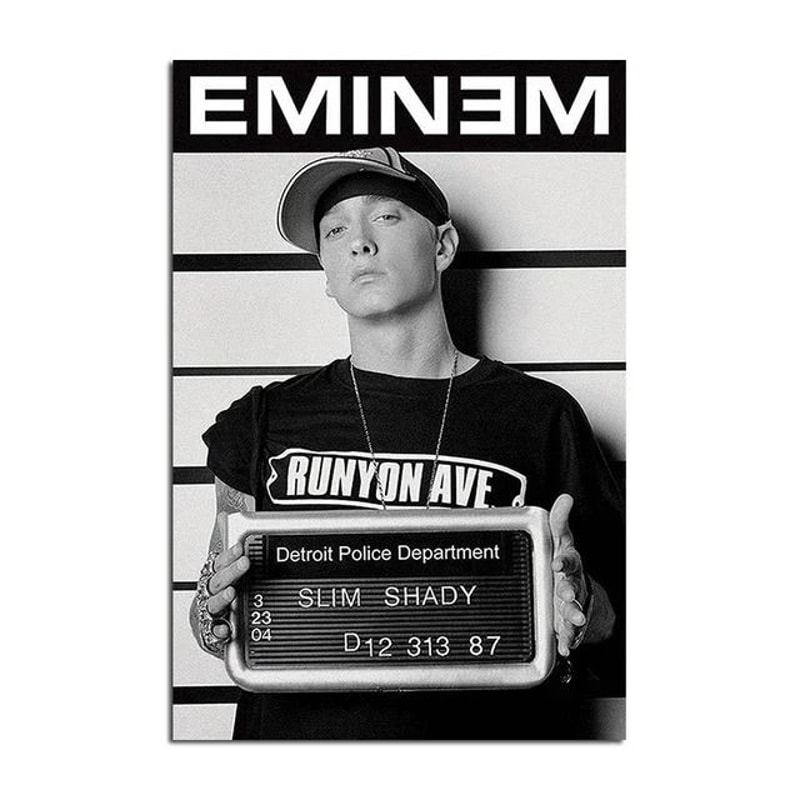Eminem Super Rapper Legend Poster Slim Shady Rap Icon Canvas Painting For Home Decor 9