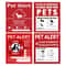 Pet Alert Emergency Window Decals Static Cling Save Our Pets Stickers 4Pack 0