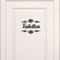 French Toilettes Flower Decal Shabby Chic Vinyl Bathroom Door Sticker 0