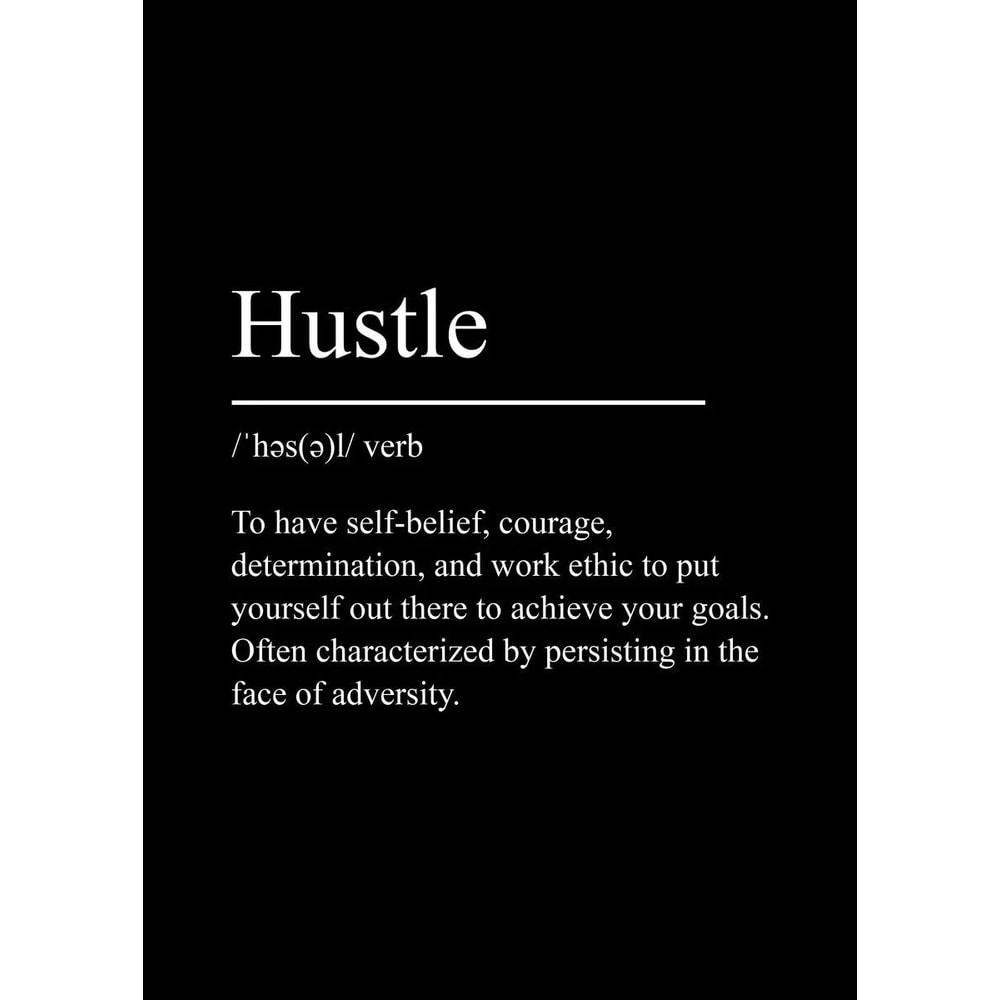 Minimalist Discipline Mindset Poster Inspirational Success Definition Canvas Wall Art 7