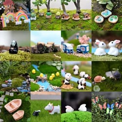 mini cute animal figurines | 1 12 scale fairy garden miniatures & bonsai crafts