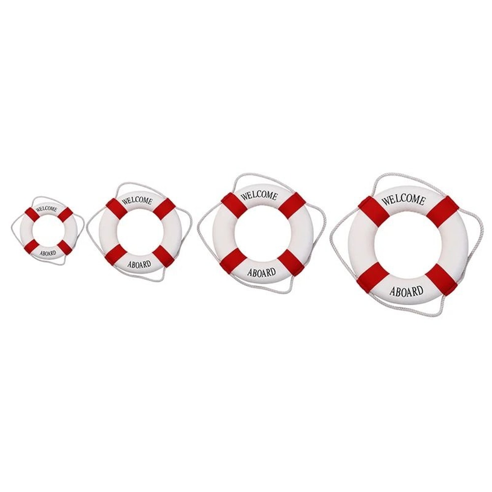 Mediterranean Style Lifebuoy Wall Decor Creative Nautical Ornament For Home Living Room 5