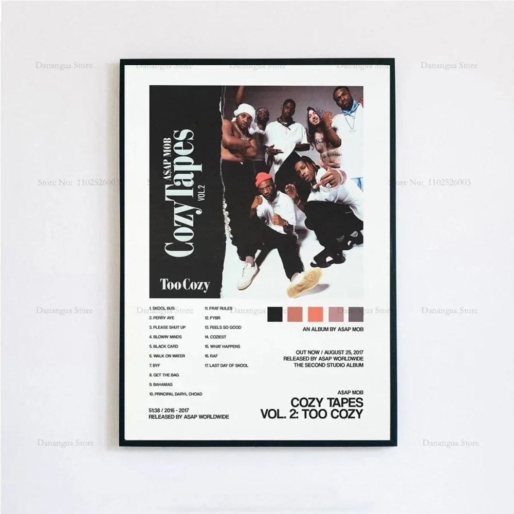 ASAP Rocky Testing Music Poster HipHop Album Cover Wall Art For Home Decor 14