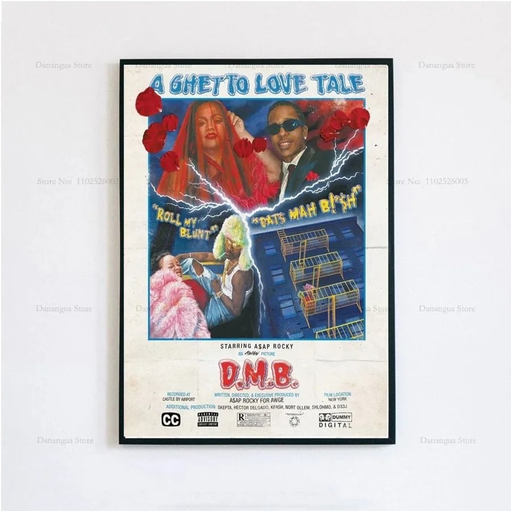 ASAP Rocky Testing Music Poster HipHop Album Cover Wall Art For Home Decor 20