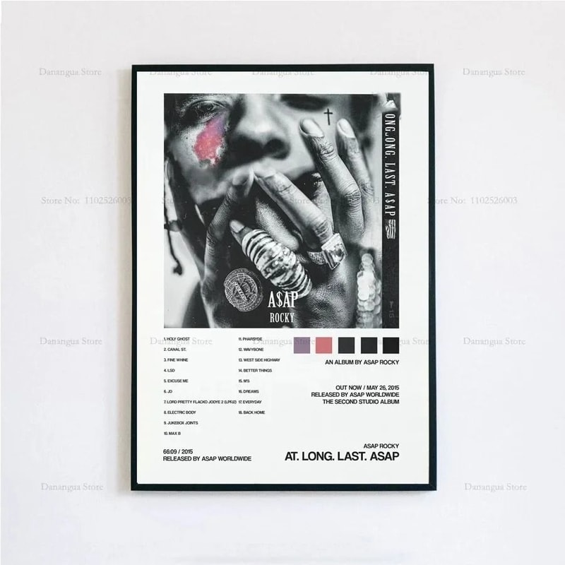 ASAP Rocky Testing Music Poster HipHop Album Cover Wall Art For Home Decor 21