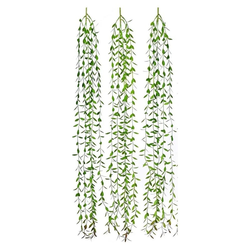 Artificial Willow Ivy Garland Hanging Fake Vines With Fairy Lights For Wedding Home 7