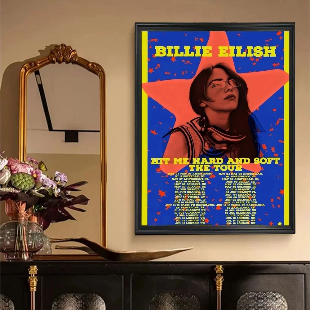 Billie Hit Me Hard And Soft Vintage Poster Retro Kraft Paper Wall Art For Room Decor 9