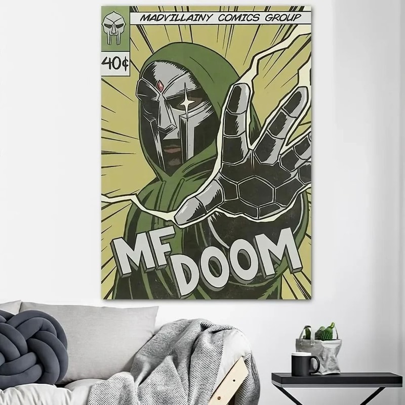 MF DOOM The Villain Music Poster Legendary HipHop HD Canvas Album Cover 8