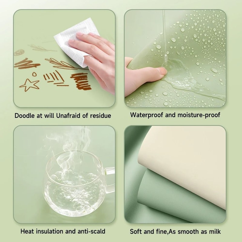 Premium Large Soft Silicone Table Mat OilProof HeatResistant Kitchen Counter Protector 4