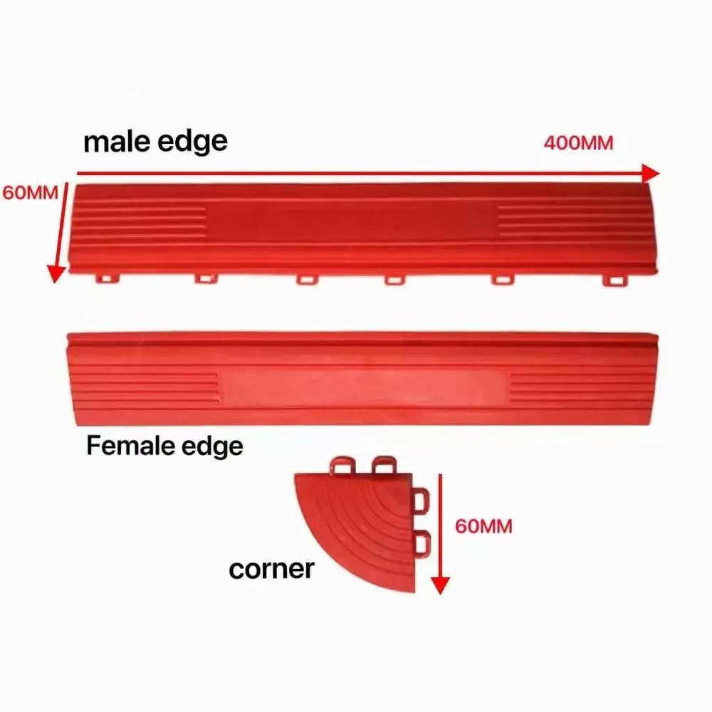 Automotive Modular Floor Tiles 40x40cm Interlocking Hollow Drainage Garage Mat 2