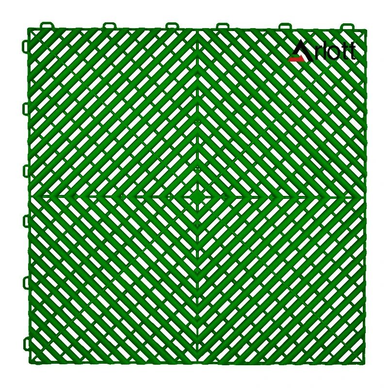 Automotive Modular Floor Tiles 40x40cm Interlocking Hollow Drainage Garage Mat 11