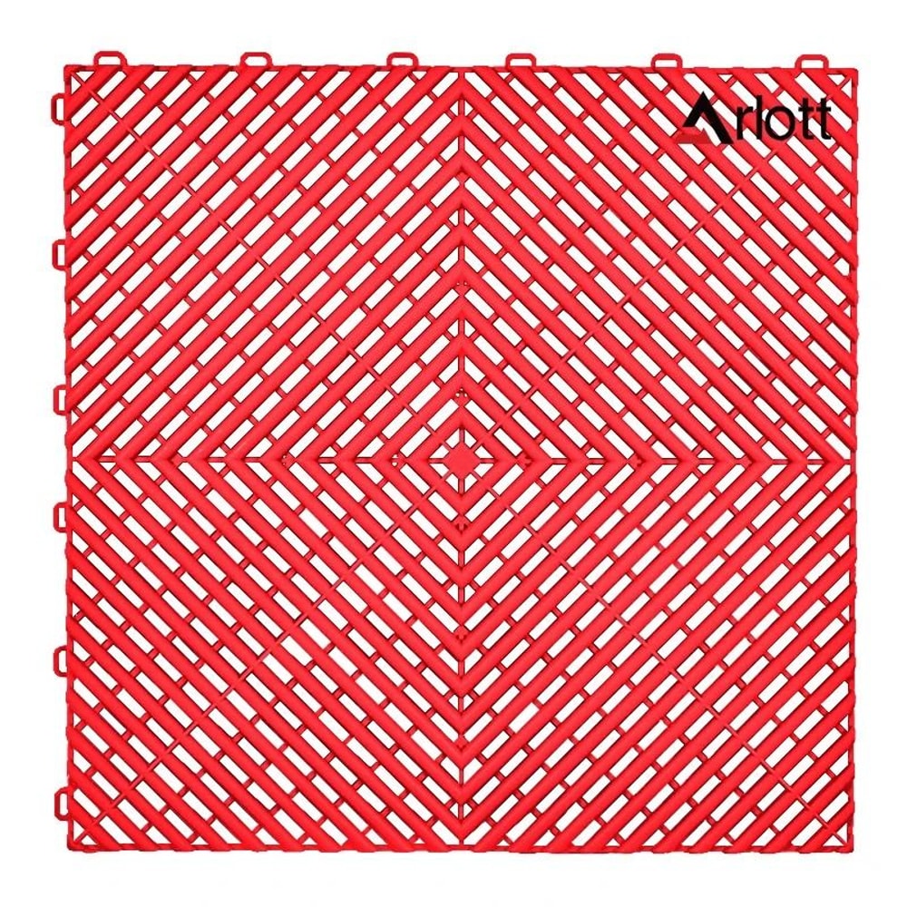 Automotive Modular Floor Tiles 40x40cm Interlocking Hollow Drainage Garage Mat 8