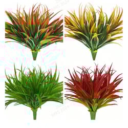 uv-resistant outdoor artificial plants | 1/4pc faux tropical tall grass & shrubs