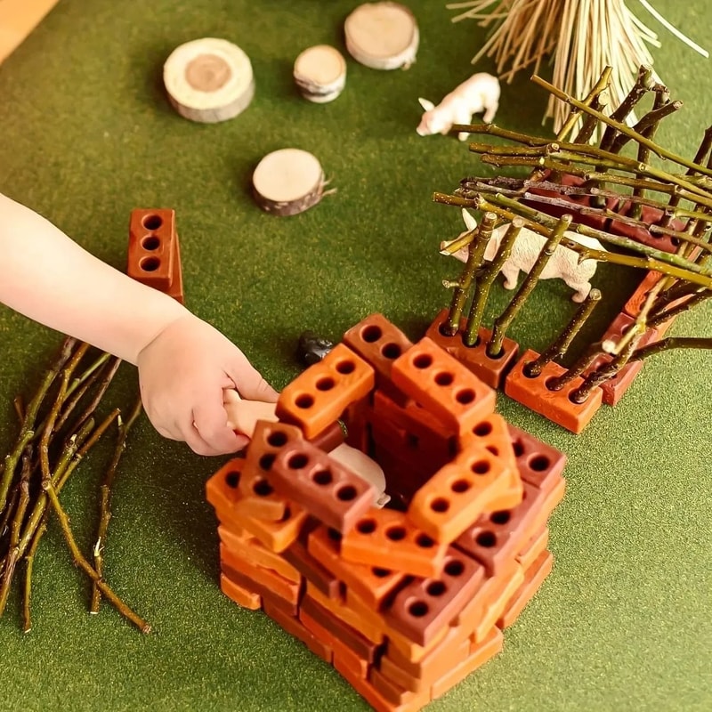 100 PCS Miniature Red Clay Bricks 1 12 Scale Architectural Building Blocks For Dioramas 4